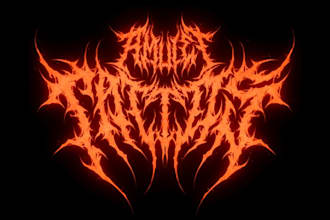 create  thrash metal and heavy metal logo for you