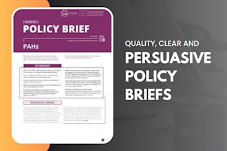 write quality and persuasive policy and issue briefs