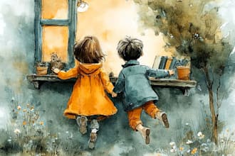 draw children book illustration
