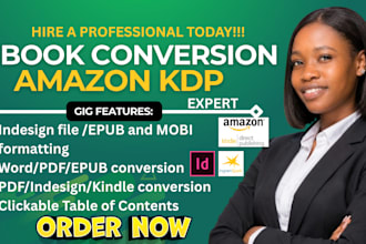 do mobi conversion, PDF word or indesign file to epub kindle format, pdf to word