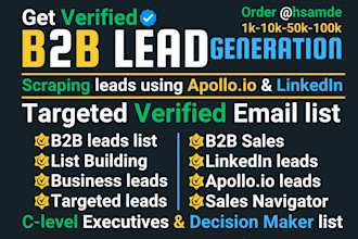 do targeted b2b lead generation prospect email list scraping