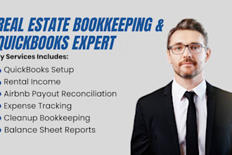 do real estate, rentals, airbnb, property management bookkeeping on quickbooks