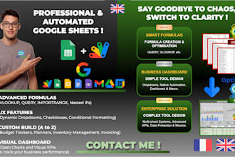 design automated and professional google sheets