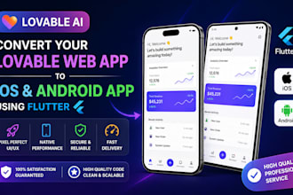 lovable ai convert your lovable web app to IOS and android app using flutter