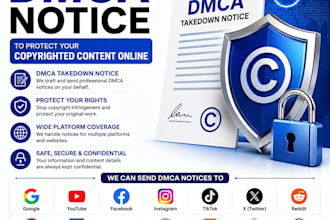 send  dmca notice to protect your copyrighted content online