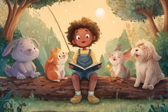 illustrate children book illustration, children picture book illustration