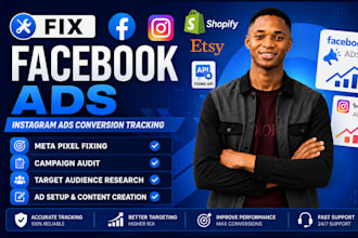fix meta pixel, setup and fix facebook and instagram ads, fix conversion issues