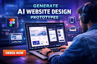 create ai powered website UI UX prototypes using figma