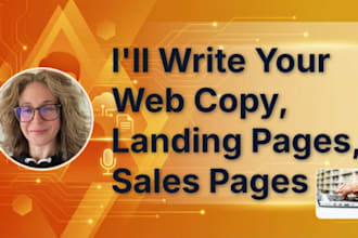 write your web copy, landing pages, sales pages