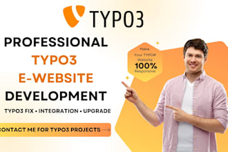 develop typo3 website, typo3 integration, upgrade typo3 website, bug fix