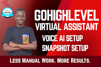 go high level expert ghl va voice ai setup conversational ai setup ghl snapshot