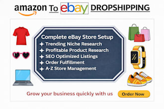 build amazon to ebay dropshipping store products seo listing optimization expert