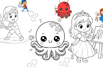 design a print ready  coloring book printready colouring book
