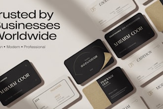 design a clean, modern business card or visiting card with clickable
