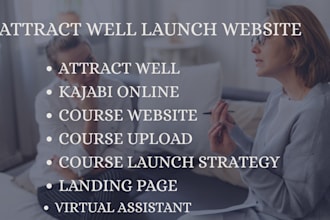 professionally set up kajabi or attractwell for coaches and course creator