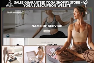 design yoga website wellness yoga coach store yoga apparel subscription website
