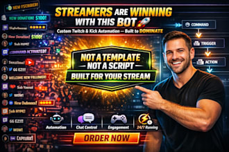 build live streaming bot, livestream automation, twitch bot, and kick bot