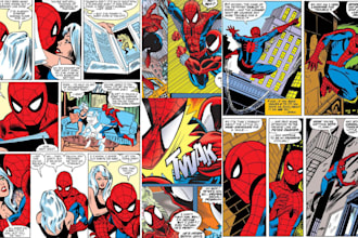 ilustraciones de cómics de superhéroes y cartoon superhéroes y estilo cartoon