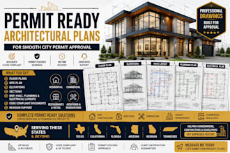 prepare permit ready architectural plans for texas,california,florida,tennessee