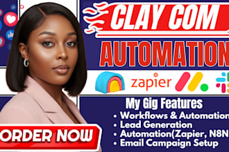 setup clay com, hubspot, n8n, apollo io, zoho crm and monday crm