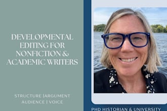 provide developmental editing for nonfiction and academic manuscripts