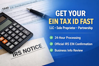get your ein tax id for llc or sole proprietor in 24 hours