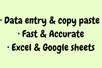 do accurate data entry and copy paste tasks