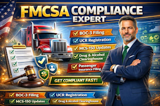 handle dot boc 3 ucr mcs 150 and fmcsa compliance filings for you