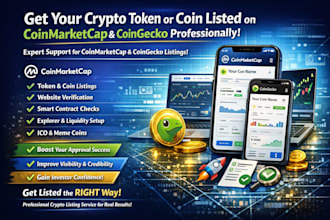 handle coinmarketcap, coingecko, token listing, crypto listing, coin listing
