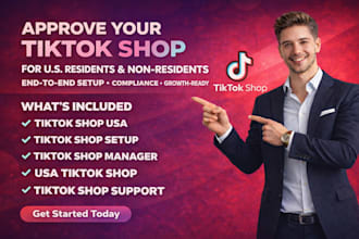 usa tiktok shop account setup manage USA tiktok shop for non USA resident