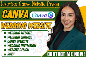 design wedding invitation website canva website save the date rsvp signage bday
