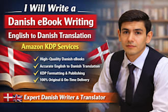 write,proofread danish book and ebook, danish book editing, danish translation