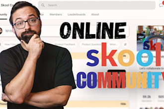setup skool online community skool community setup, course community manager