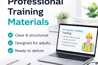 create training materials for adult learners