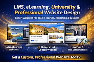 design an lms, elearning, university or professional website