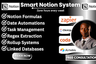 notion formula date task management regex data extraction rollups database crm