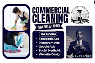generate commercial cleaning leads, residential leads via social media ads