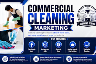 setup commercial cleaning meta ads cleaning marketing cleaning google ads leads