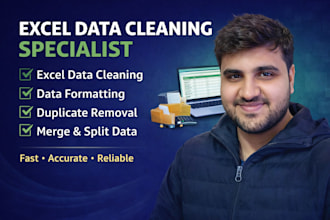 do excel data cleaning, formatting, and data cleanup