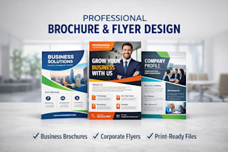 design a professional business brochure or flyer