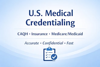 complete caqh profile and US provider credentialing