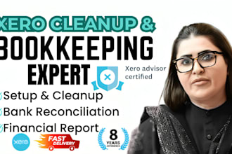 do xero bookkeeping, cleanup, setup and bank reconciliation