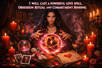 cast a powerful love spell, obsession ritual and commitment binding