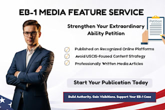 write and publish eb1 media article on reputable outlets