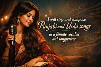 sing  compose punjabi and urdu songs as female vocalist and songwriter