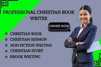 write and edit christian books and faith based content