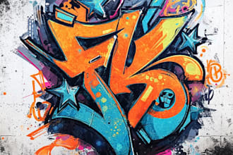 design cool graffiti art for your logo or name