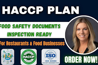 develop a complete haccp plan and food safety documents for your food business