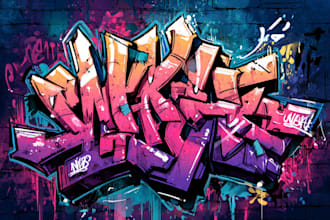 design cool graffiti art for your logo or name