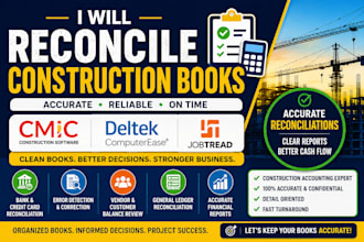reconcile construction books in cmic, deltek computerease, and jobtread